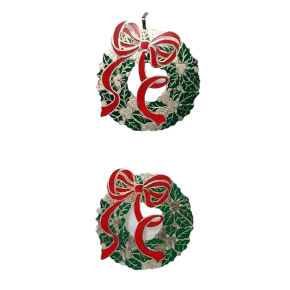 𝅺set of 2 Vintage Christmas trivets- Wm. A. Rogers by Oneida. VGUC